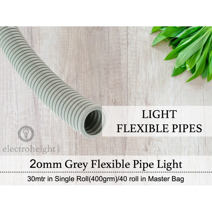 20mm Flexible Pipe Grey Light 400 grm