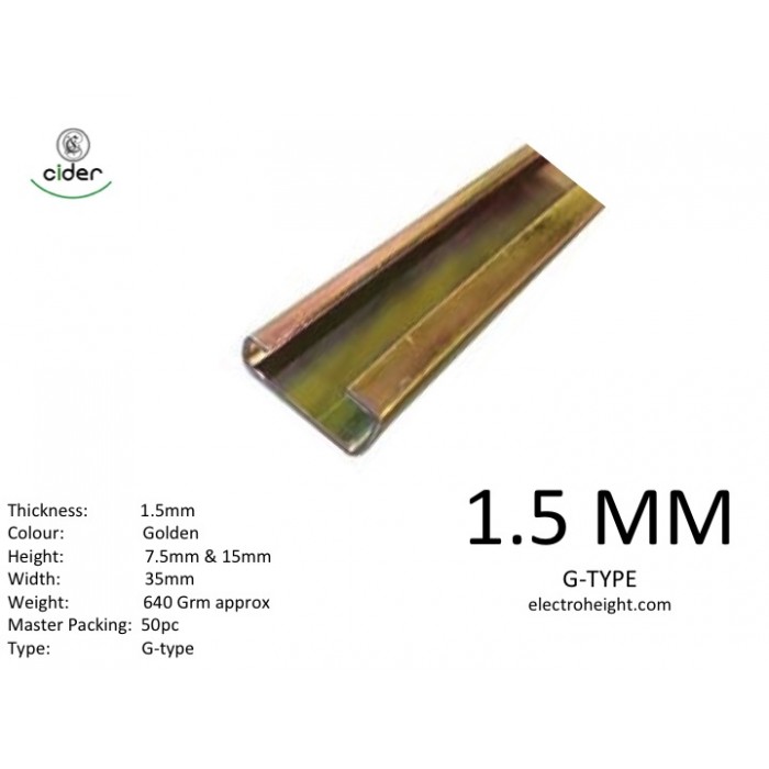 1.5 mm mcb channel golden G-type