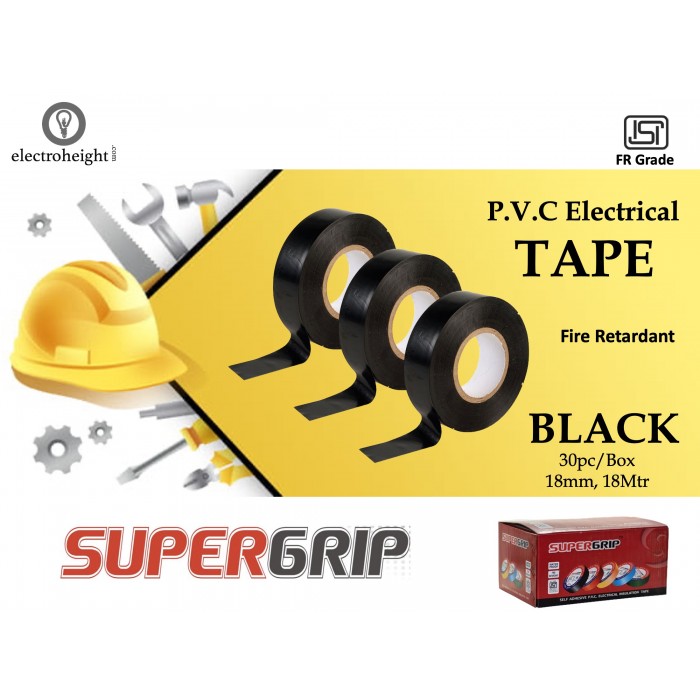 Supergrip 18mm 18Mtr Tape Black